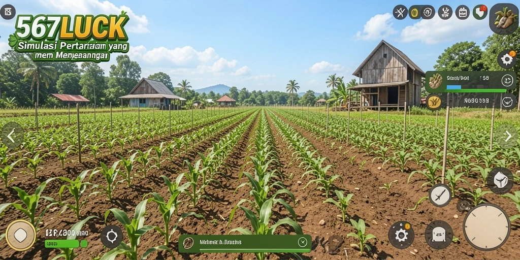 Tampilan menarik dari gameplay pertanian di 567LUCK.