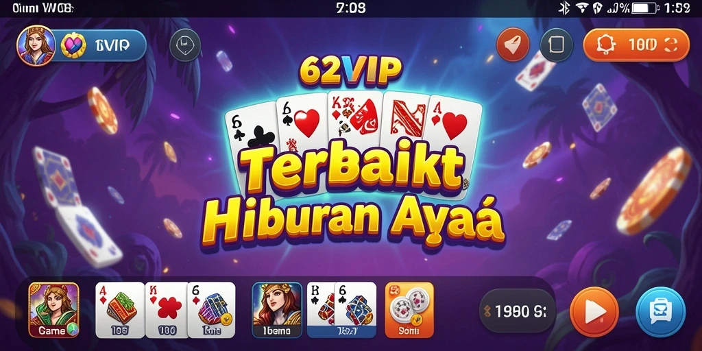 Tampilan gameplay seru dalam 62VIP dengan teman-teman.