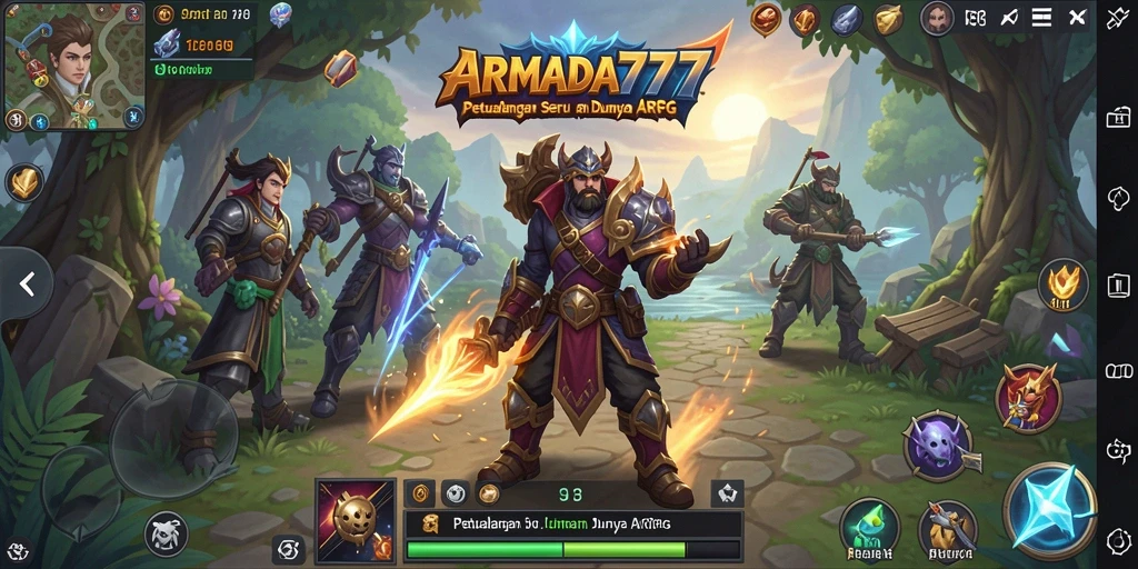 Tampilan menarik dari gameplay ARPG ARMADA777 dengan pertarungan seru.