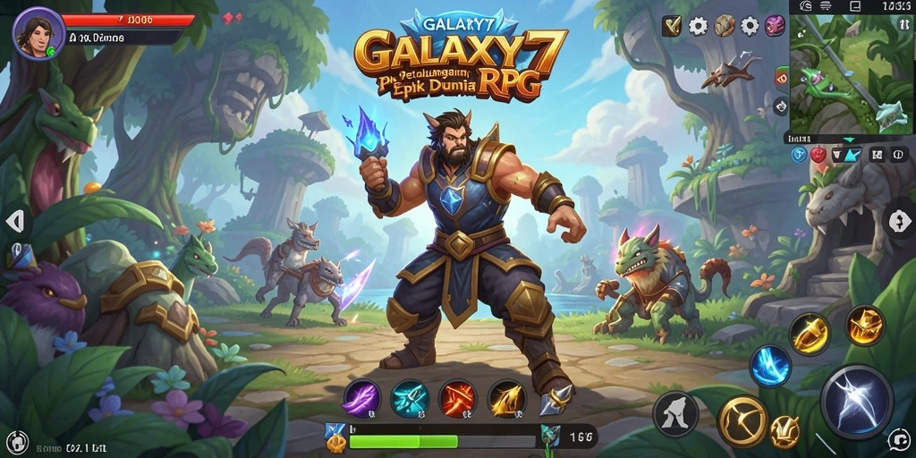 Tampilan gameplay menarik dari GALAXY77 yang memukau dalam petualangan RPG.