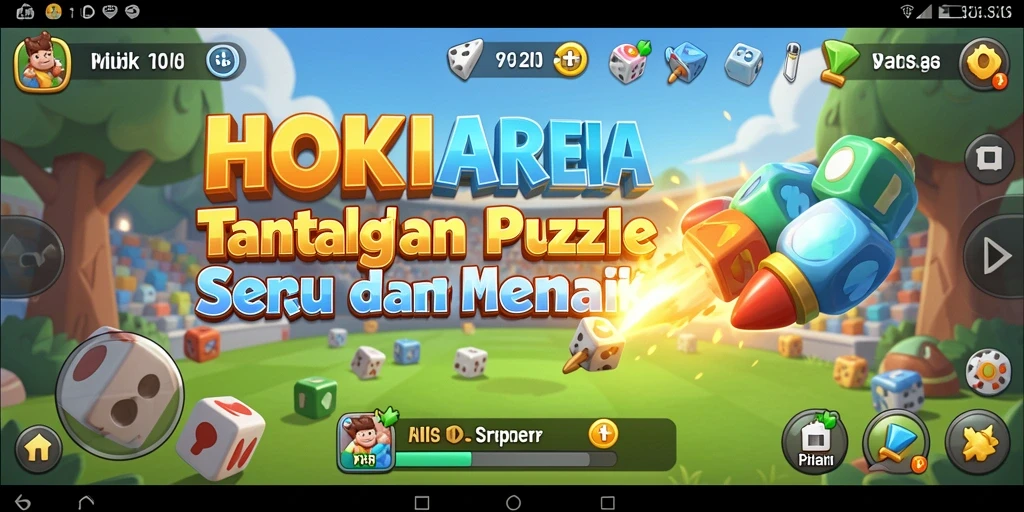 Tampilan gameplay Puzzle yang menantang dan menarik di HOKIARENA.
