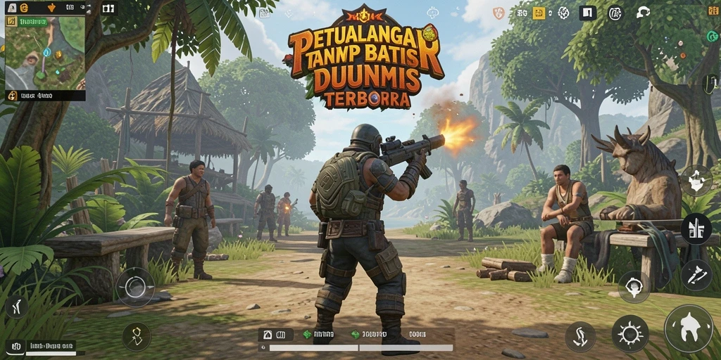 Tangkapan layar dari gameplay <strong>IDRRP</strong> yang menunjukkan dunia terbuka yang menakjubkan.