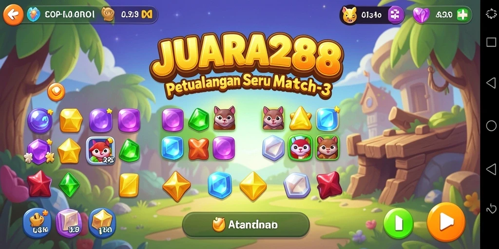 Tampilan gameplay JUARA288 yang seru dan penuh warna.