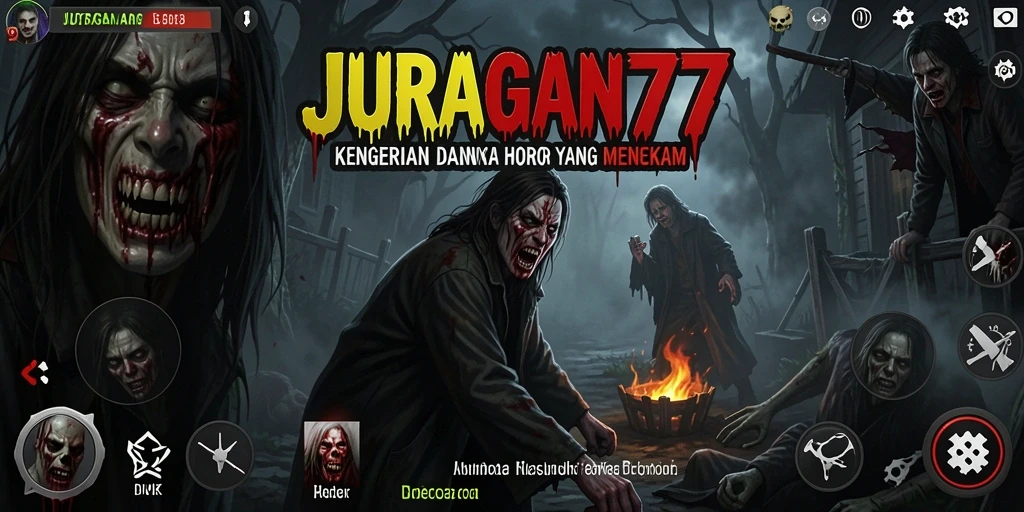 Screenshoot menunjukkan suasana kelam dan menegangkan dari gameplay JURAGAN77.