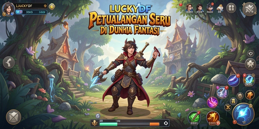 Tampilan gameplay seru dan menantang di LUCKYDF.