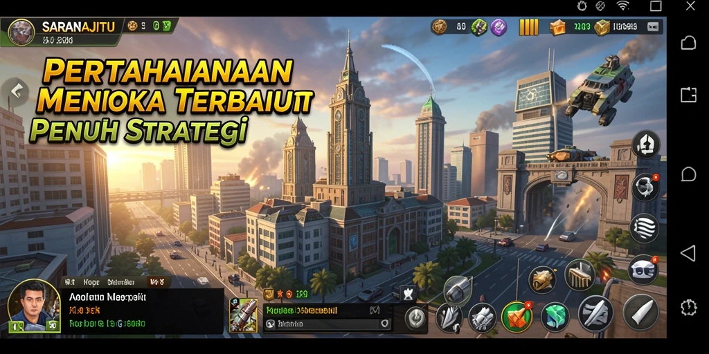 Gameplay menara pertahanan yang seru dan menantang.