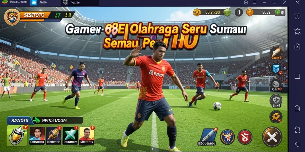 Tampilan gameplay menarik dari SESETOTO yang menghadirkan pengalaman olahraga seru.