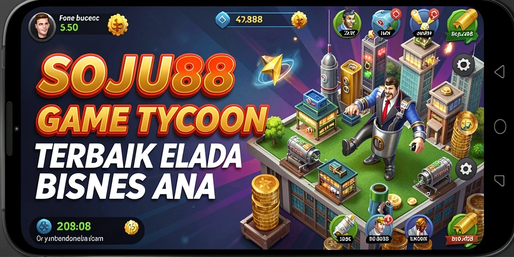 Tampilan gameplay SOJU88 dengan manajemen bisnis yang menyenangkan.