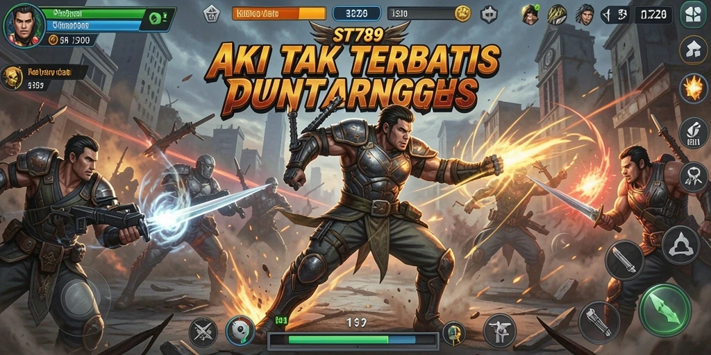 Screenshot gameplay ST789 menampilkan aksi seru pertarungan.