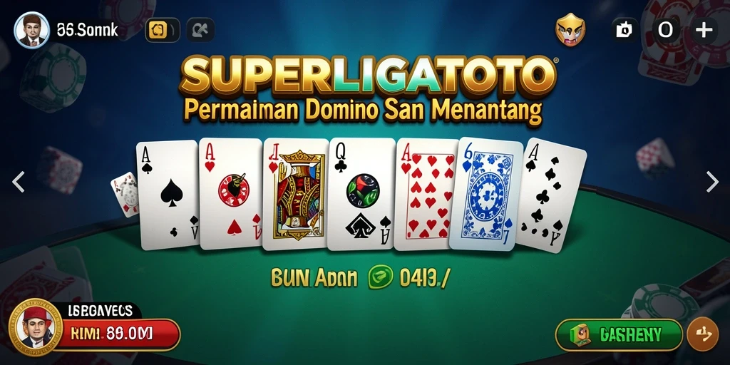 Screenshot gameplay <strong>SUPERLIGATOTO</strong> yang menampilkan momen seru saat bermain Domino.