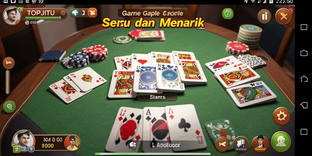 Gameplay seru Gaple di TOPJITU dengan interaksi teman.