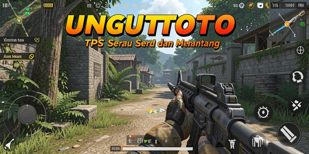 Gameplay UNGUTOTO yang penuh aksi dalam mode TPS.