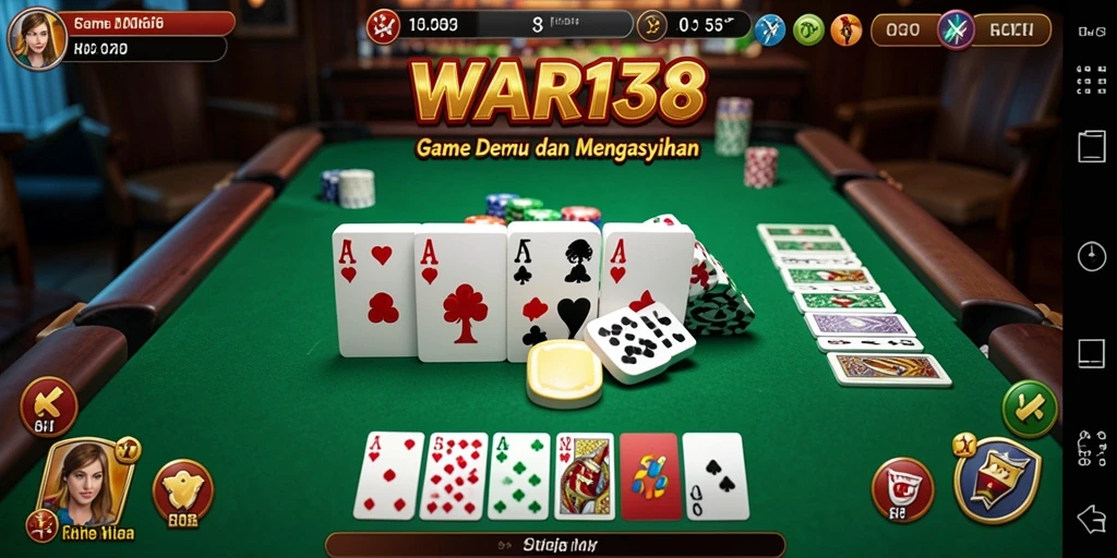 Screenshot gameplay WAR138 yang menampilkan momen seru permainan domino.